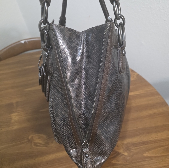 Coach Kristin Python Embossed North/South Tote Bag,with Gunmetal Hardware - Picture 16 of 16